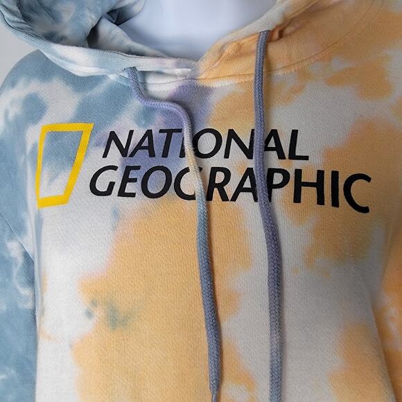 National Geographic Tie Dye Hoodie Sweatshirt Exuma Cays Bahamas Size Small - Picture 3 of 10